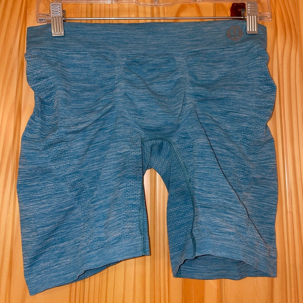 LULULEMON Blue Teal Rapid Vent Tech Seamless Boxer 7” Large